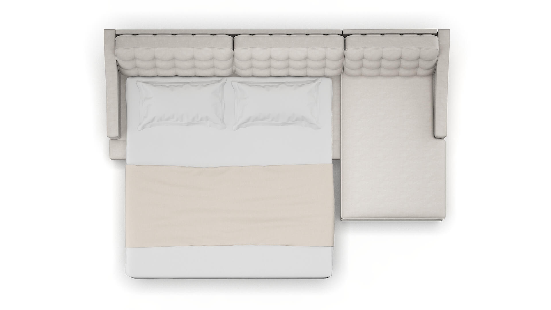 Geneva Noble Grey Panel Sleeper Espresso legs 3