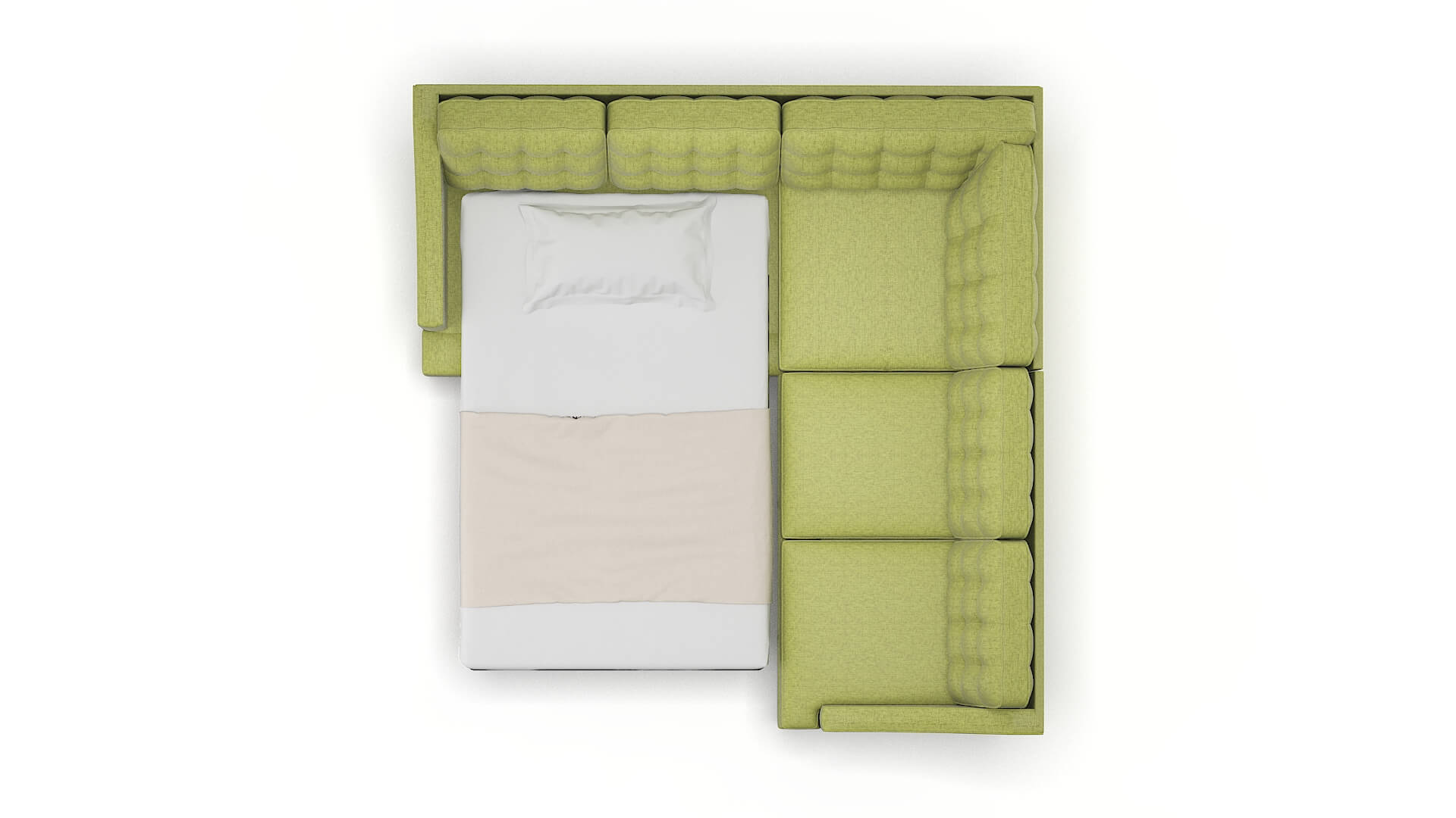 Geneva Notion Appletini Sectional Sleeper Espresso legs 3