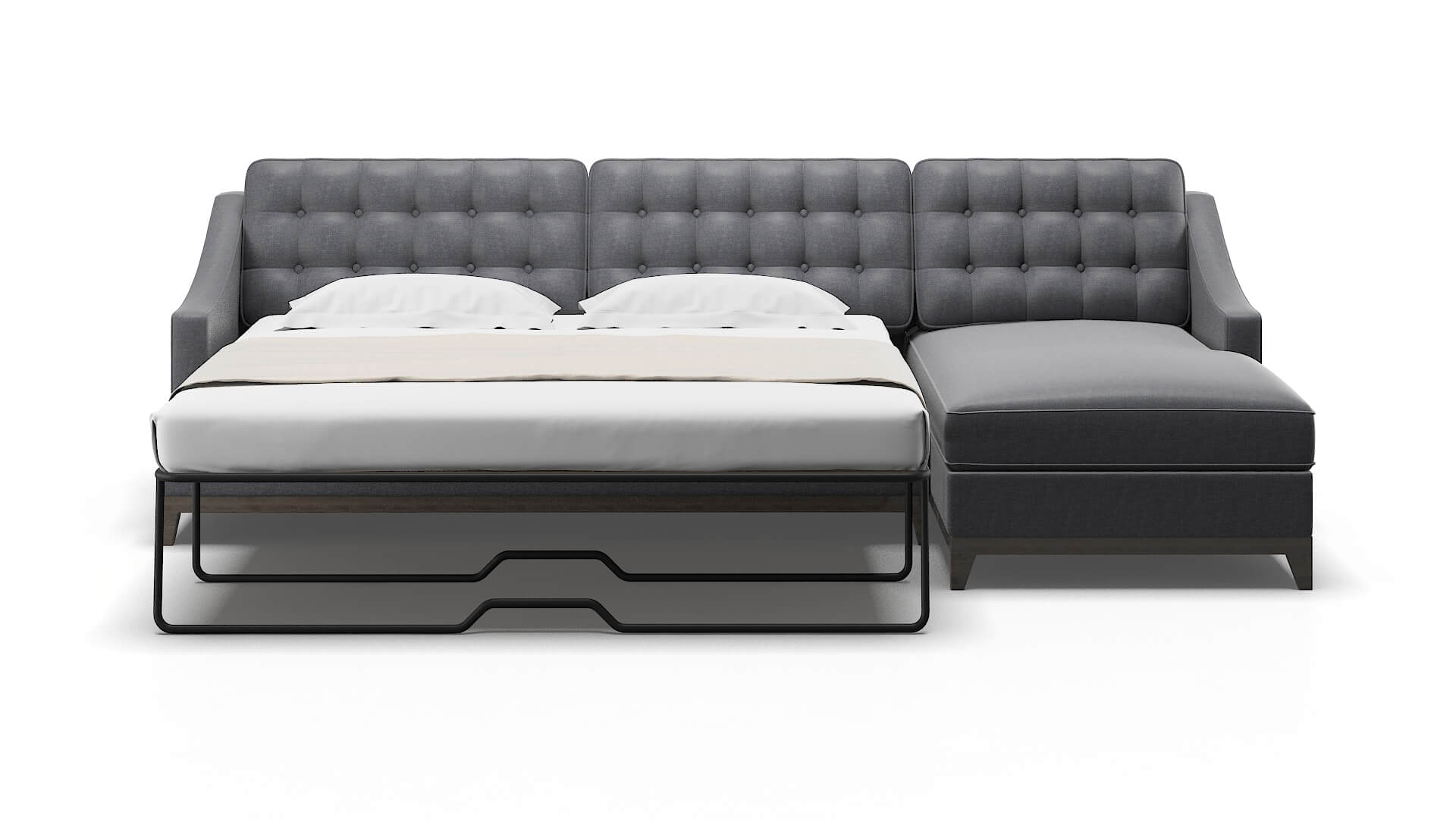 Geneva Notion Graphite Panel Sleeper Espresso legs 1