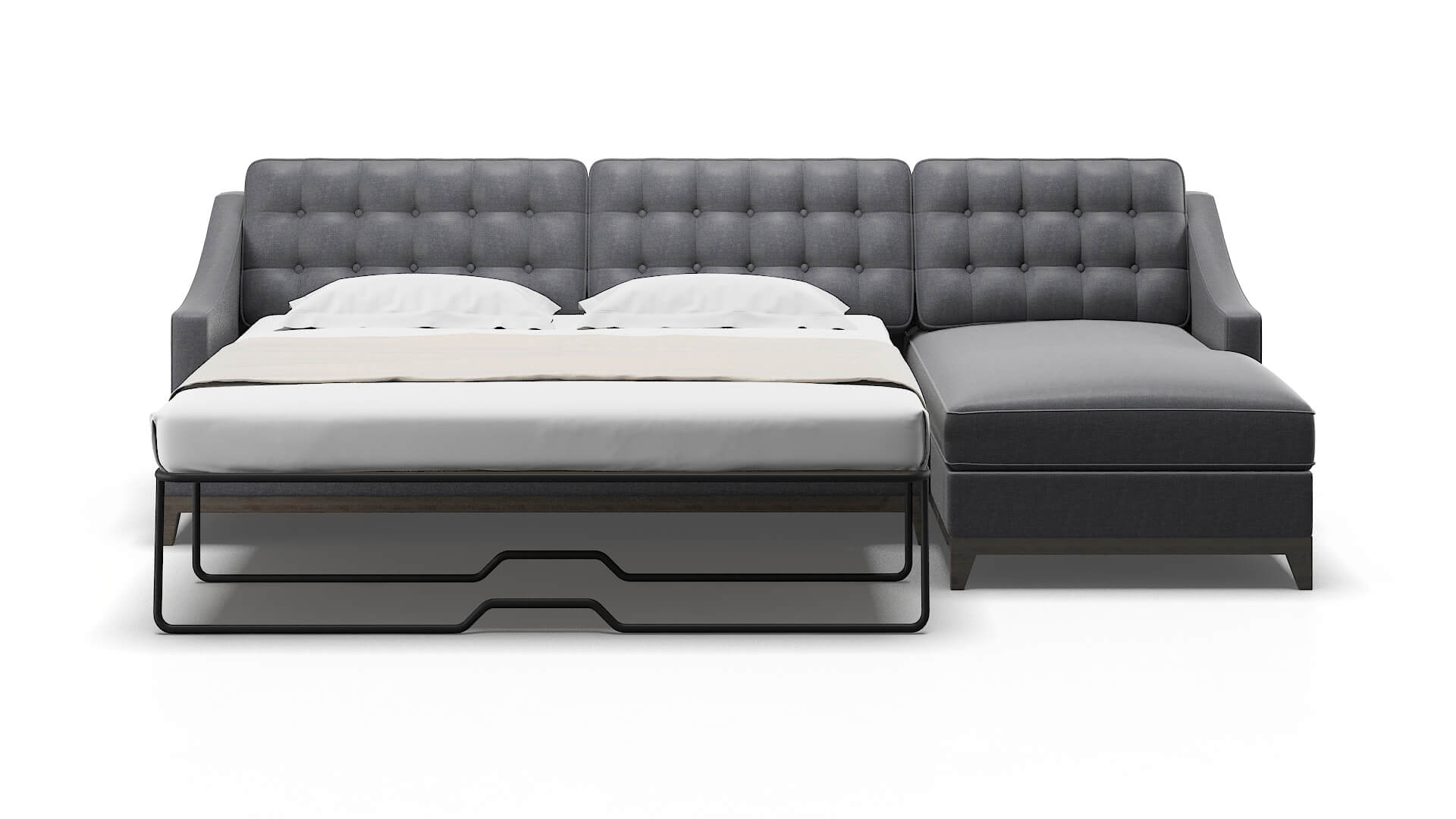 Geneva Notion graphite Panel sleeper Espresso Legs  2