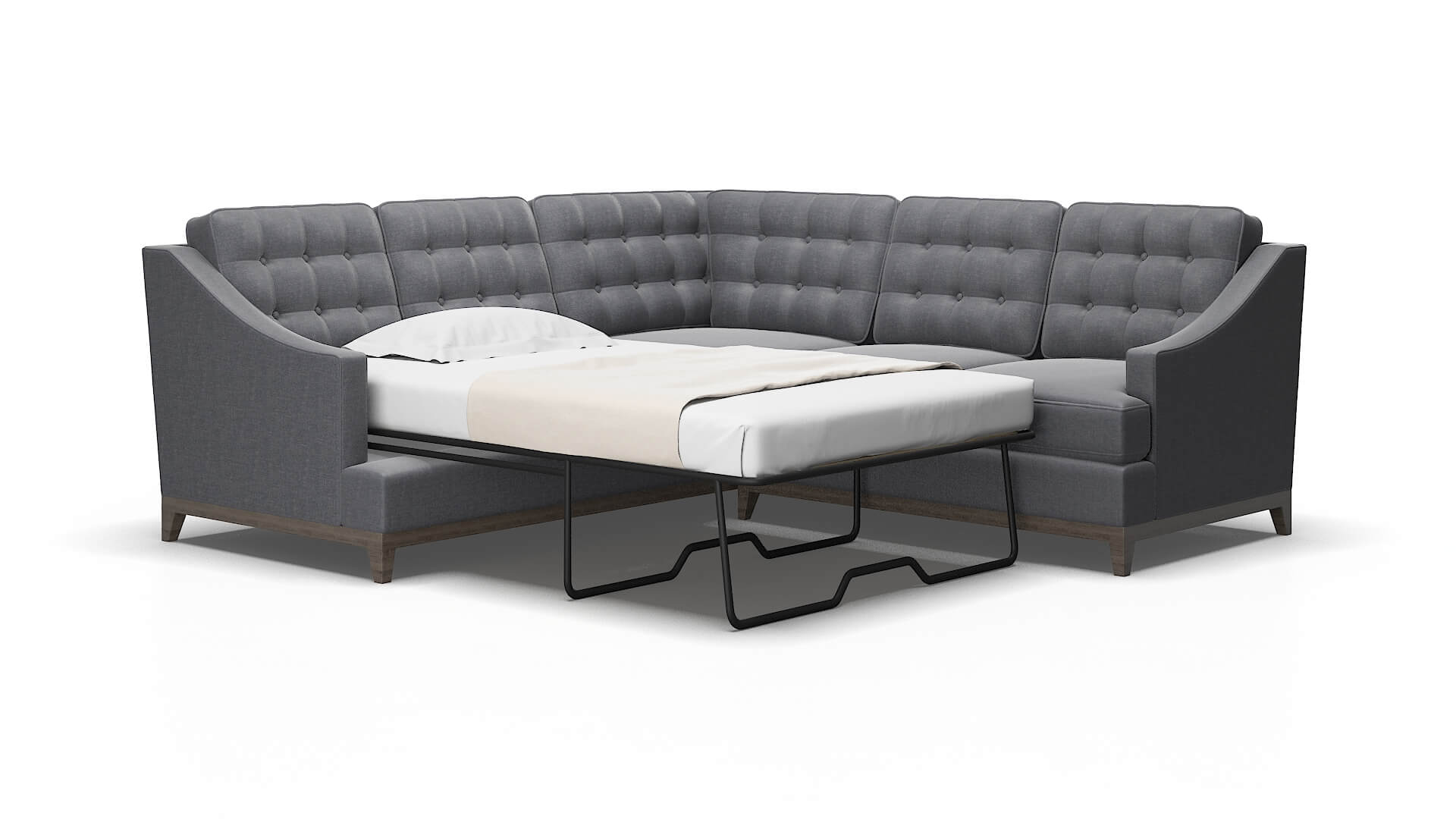 Geneva Notion graphite Sectional sleeper Espresso Legs  2