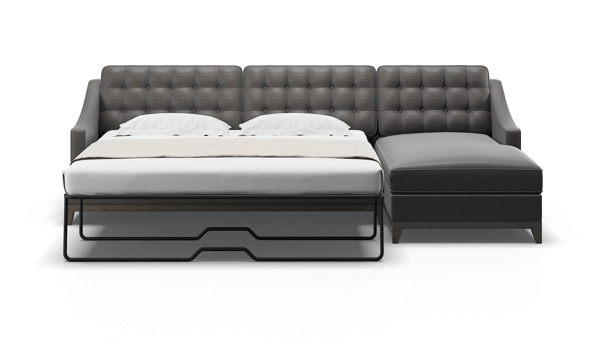 Geneva Oscar Grey Panel Sleeper Espresso legs 1