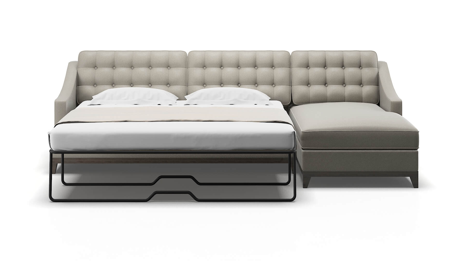 Geneva Oscar-silver Panel sleeper Espresso Legs  2
