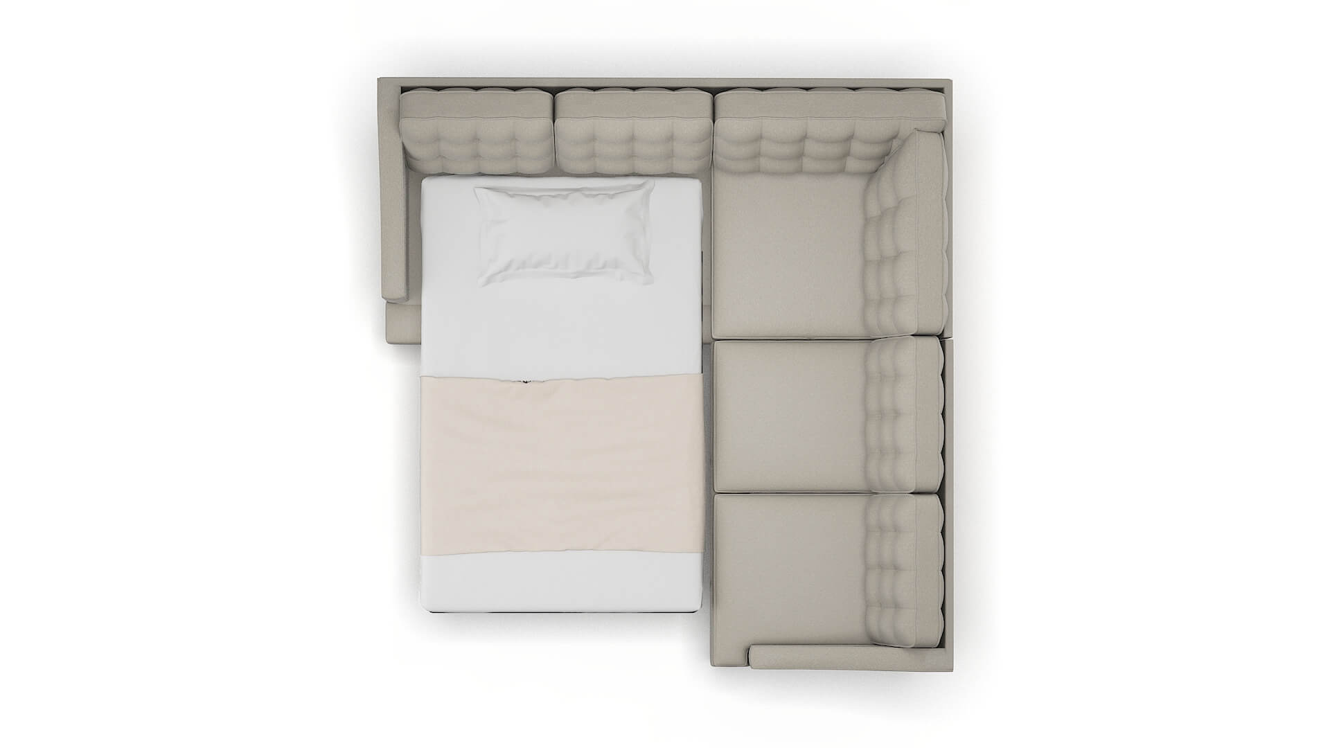 Geneva Oscar Silver Sectional Sleeper Espresso legs 3