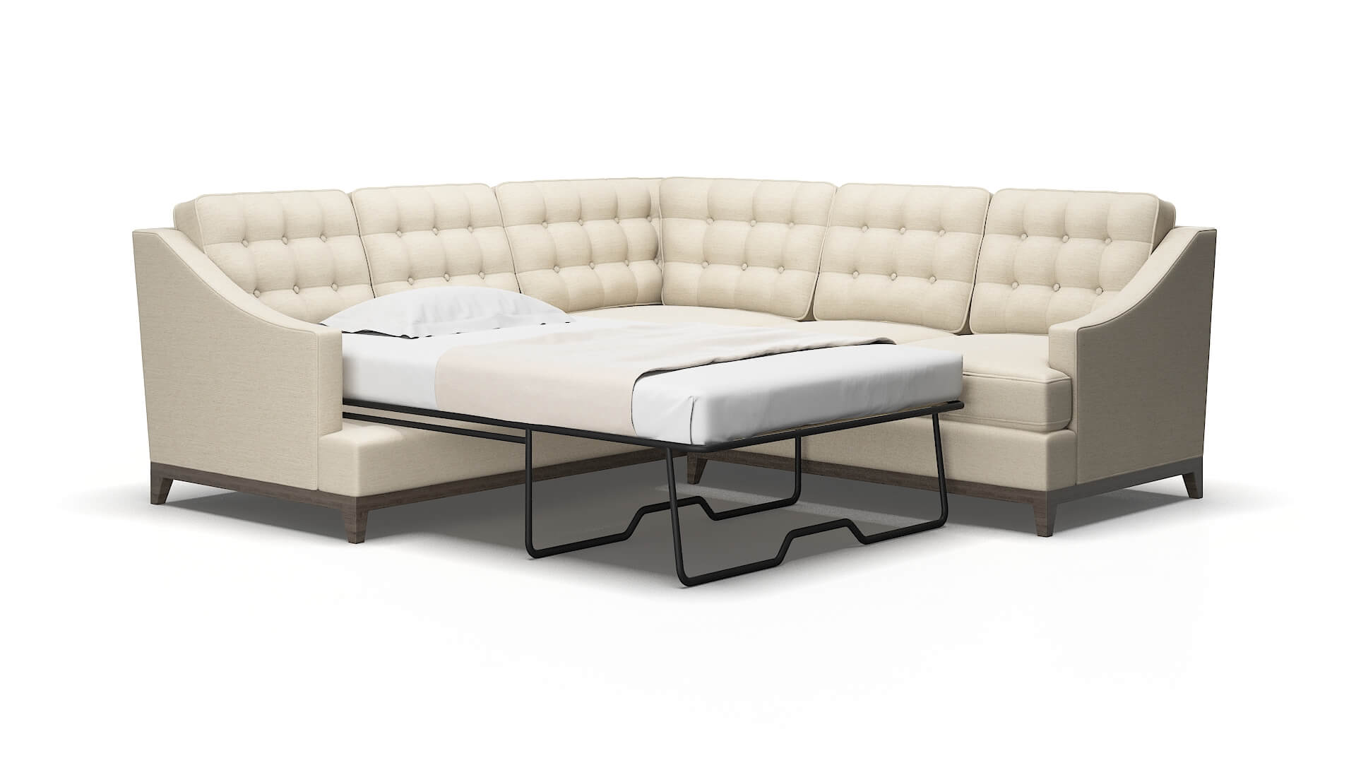 Geneva Phoenix birch Sectional sleeper Espresso Legs  2