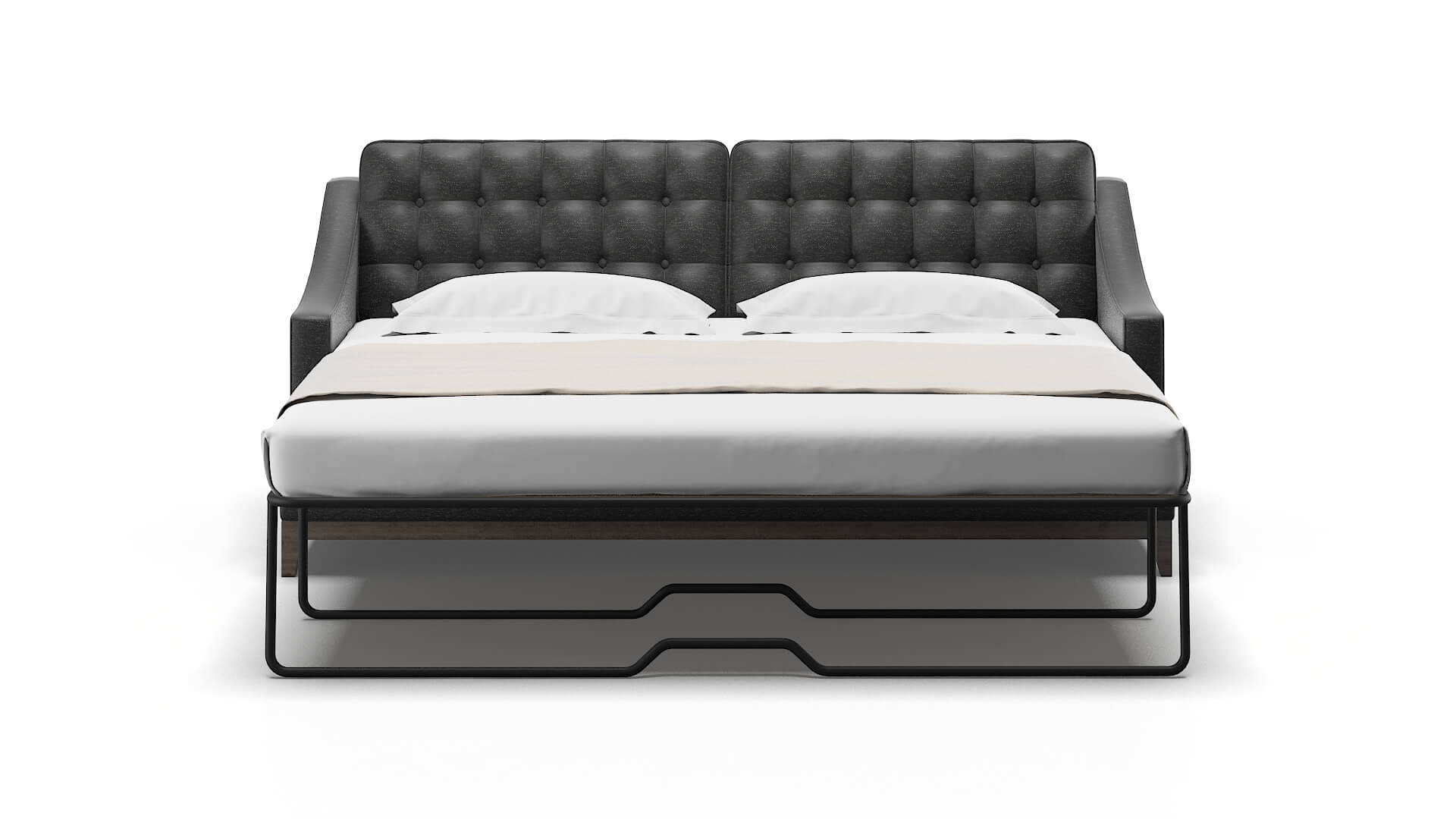 Geneva Phoenix Charcoal Sofa Sleeper Espresso legs 1