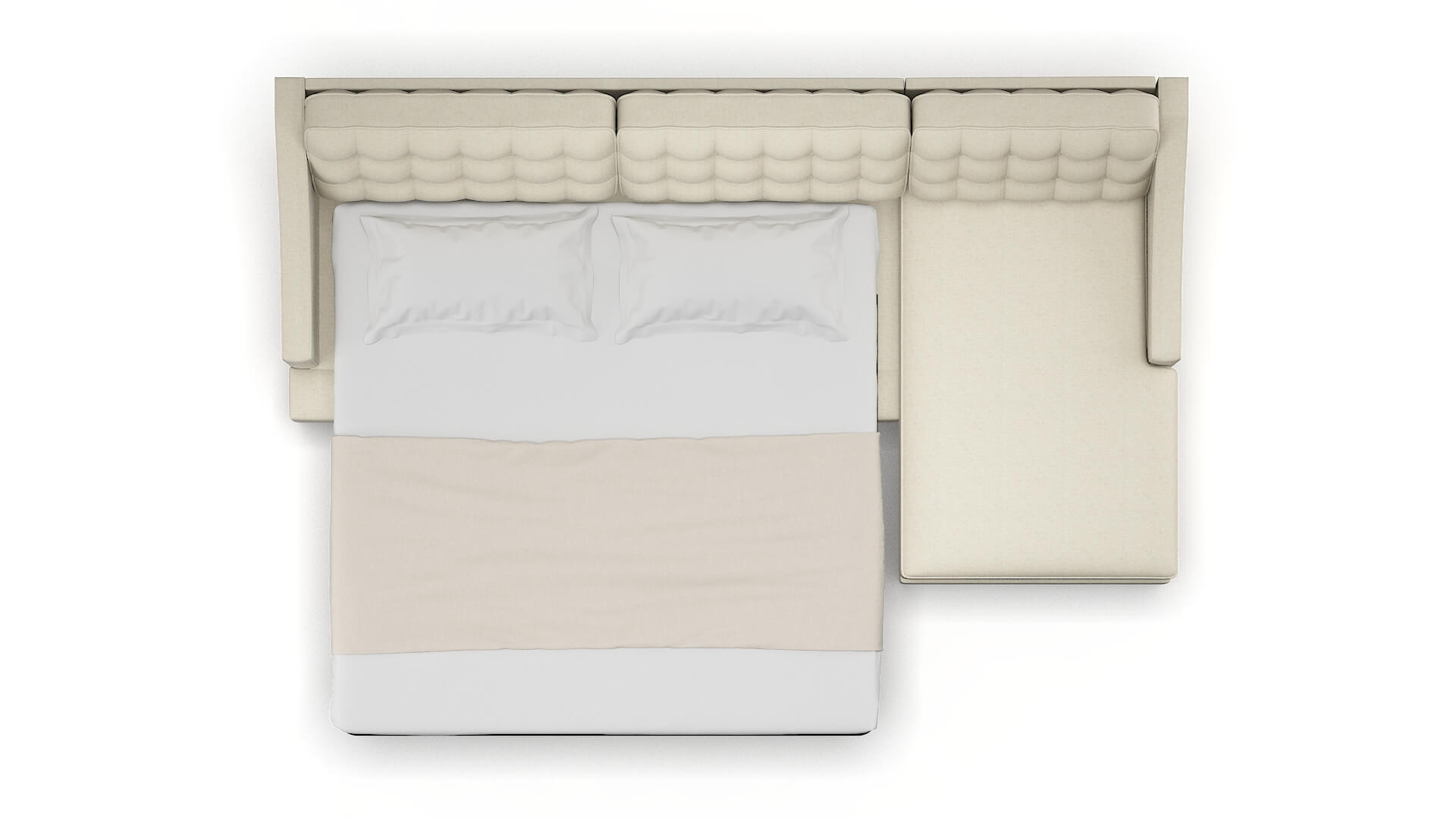 Geneva Phoenix Ivory Panel Sleeper Espresso legs 3