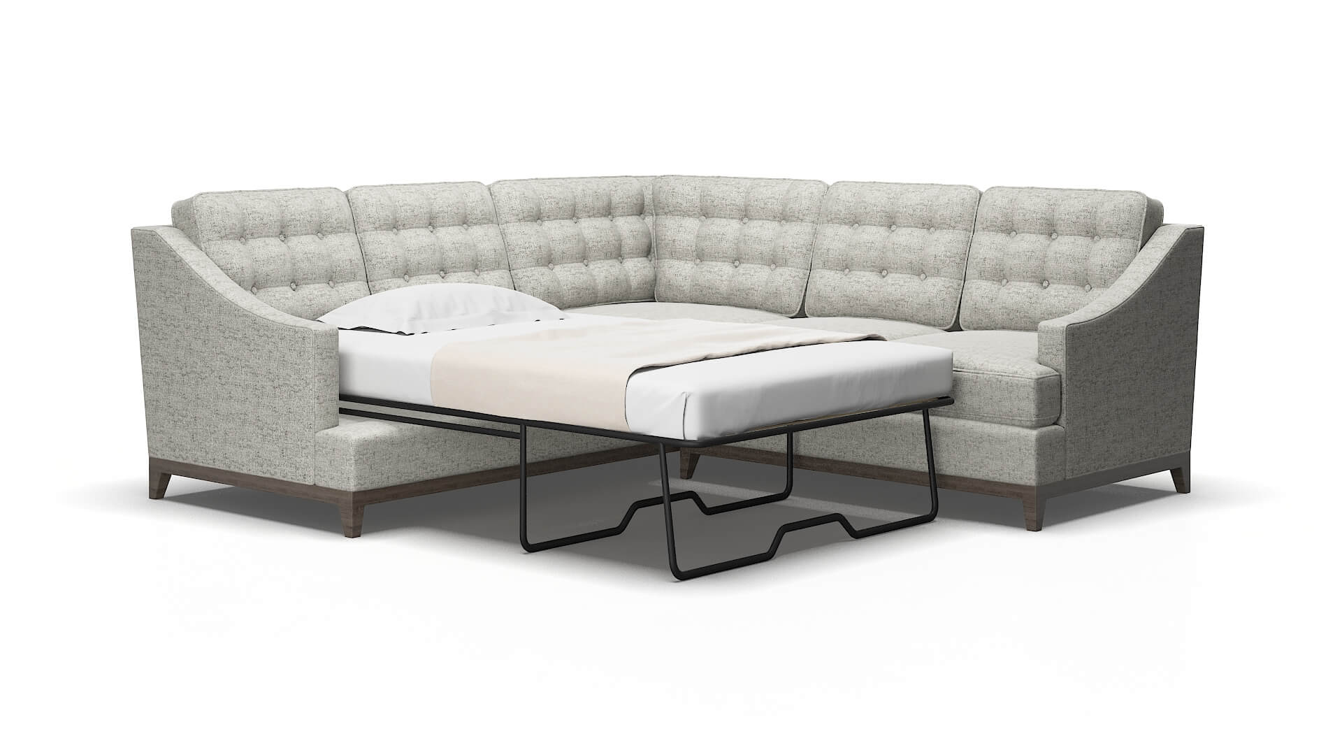 Geneva Prime gravel Sectional sleeper Espresso Legs  2