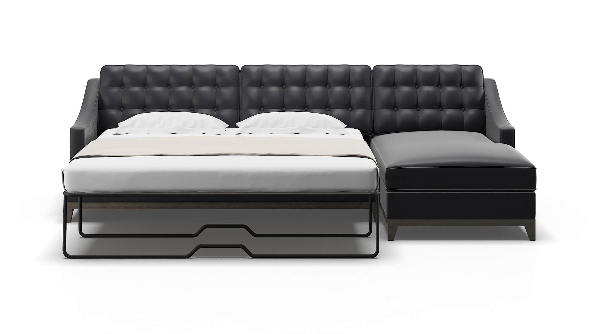 Geneva Redondo Navy Panel Sleeper Espresso legs 2