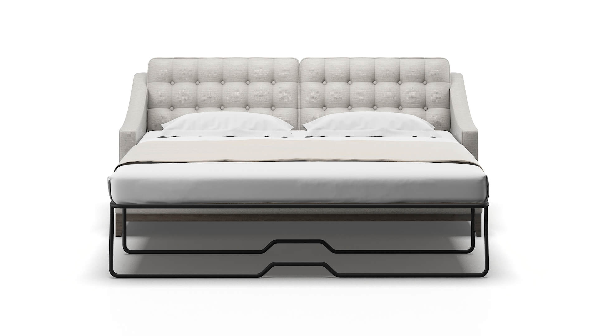 Geneva Redondo Stone Sofa Sleeper Espresso legs 1