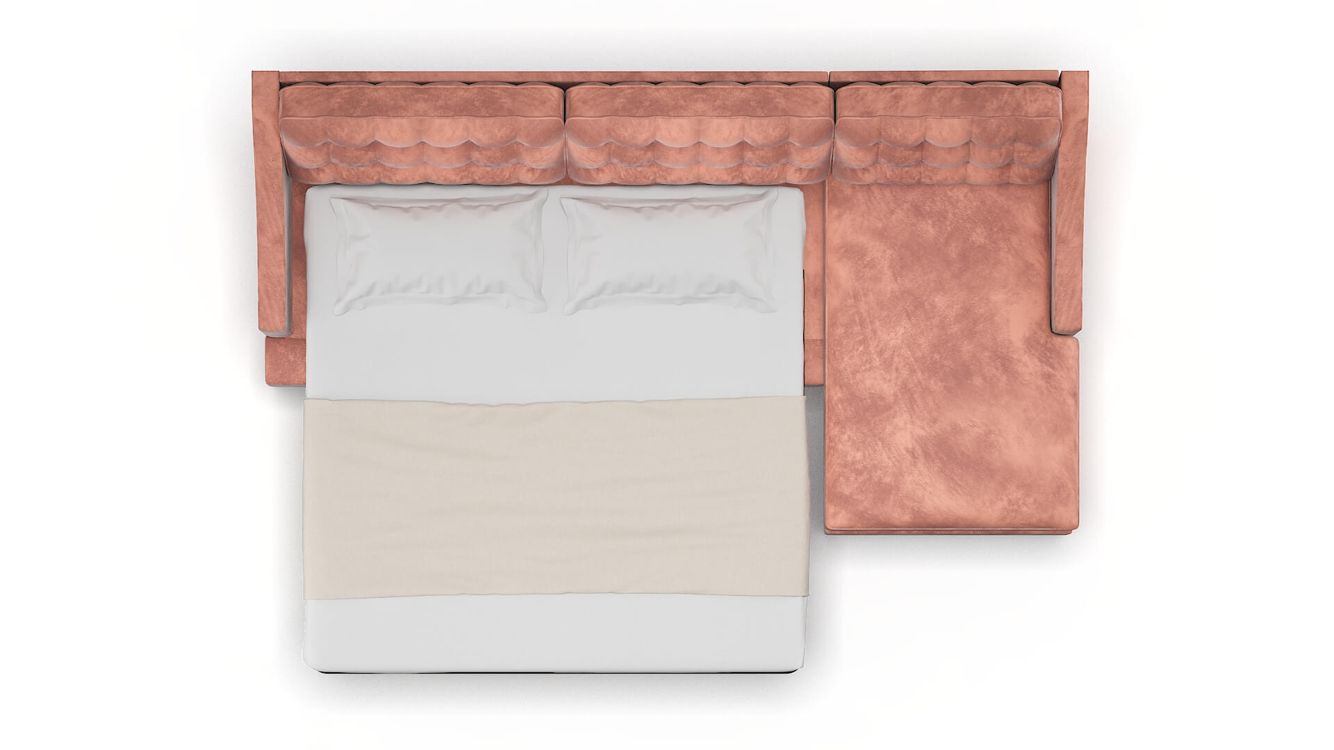 Geneva Royale Blush Panel Sleeper Espresso legs 3