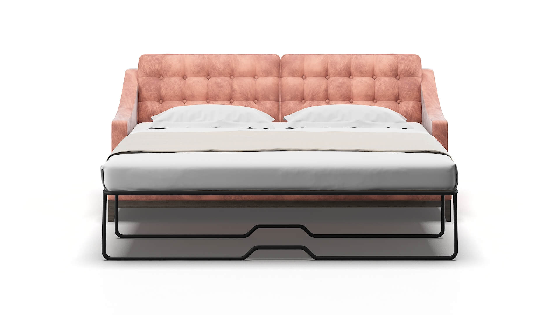 Geneva Royale Blush Sofa Sleeper Espresso legs 1