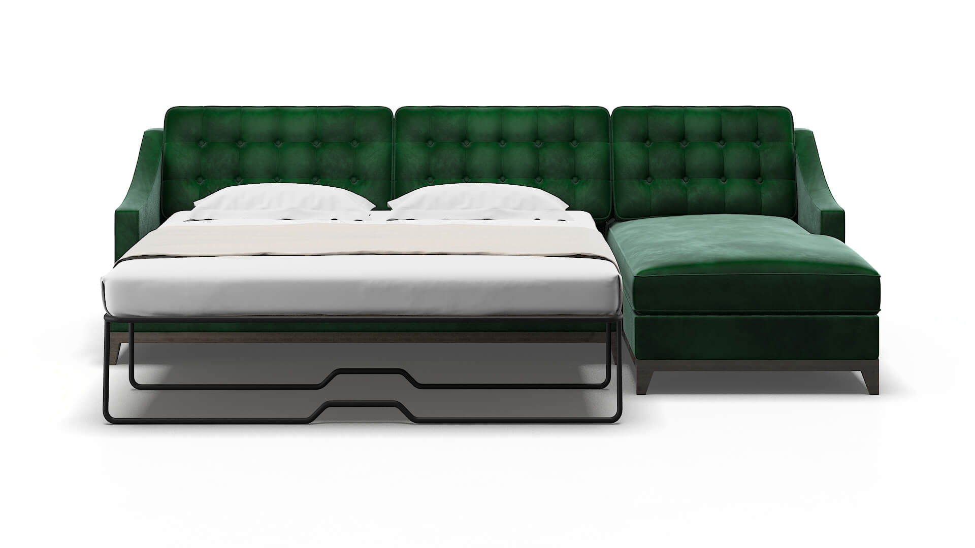 Geneva Royale evergreen Panel sleeper Espresso Legs  2