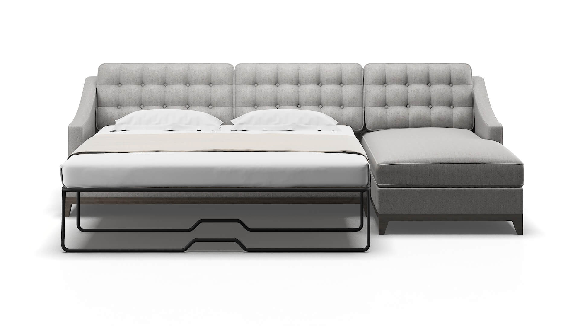 Geneva Sasha silver Panel sleeper Espresso Legs  2