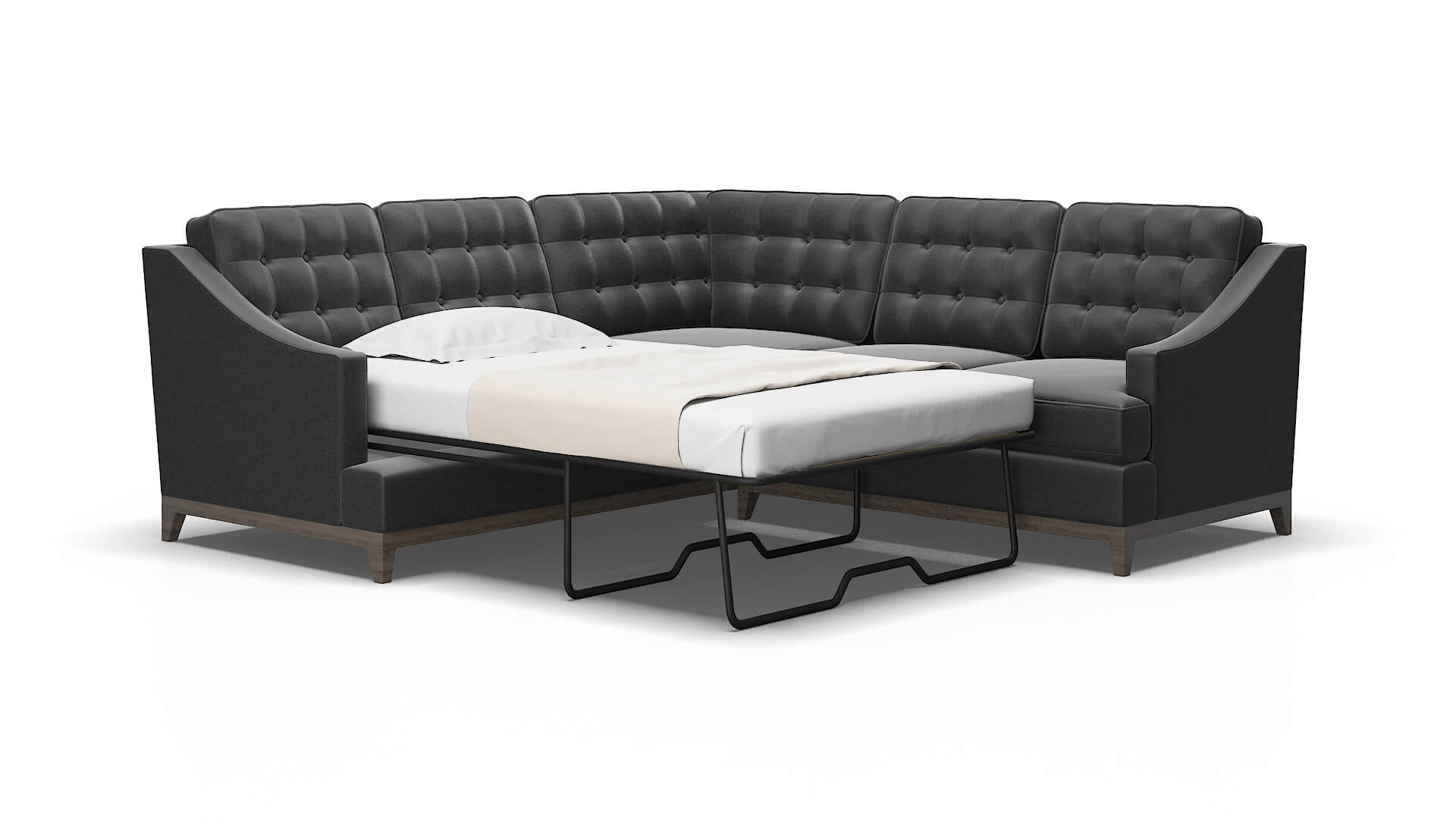 Geneva Sosoftness 54 Sectional Sleeper espresso legs 2