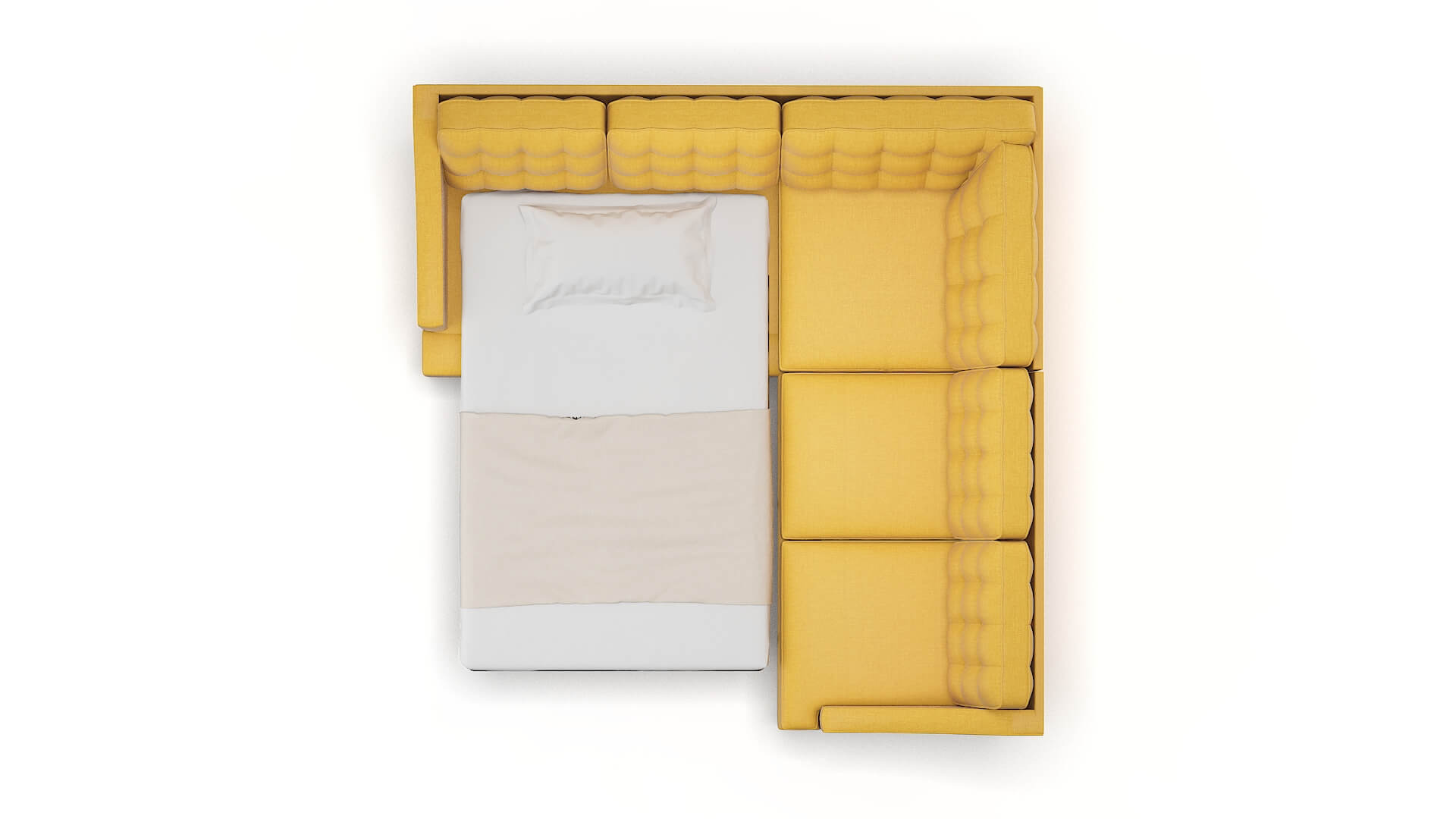 Geneva Tess Turmeric Sectional Sleeper Espresso legs 3