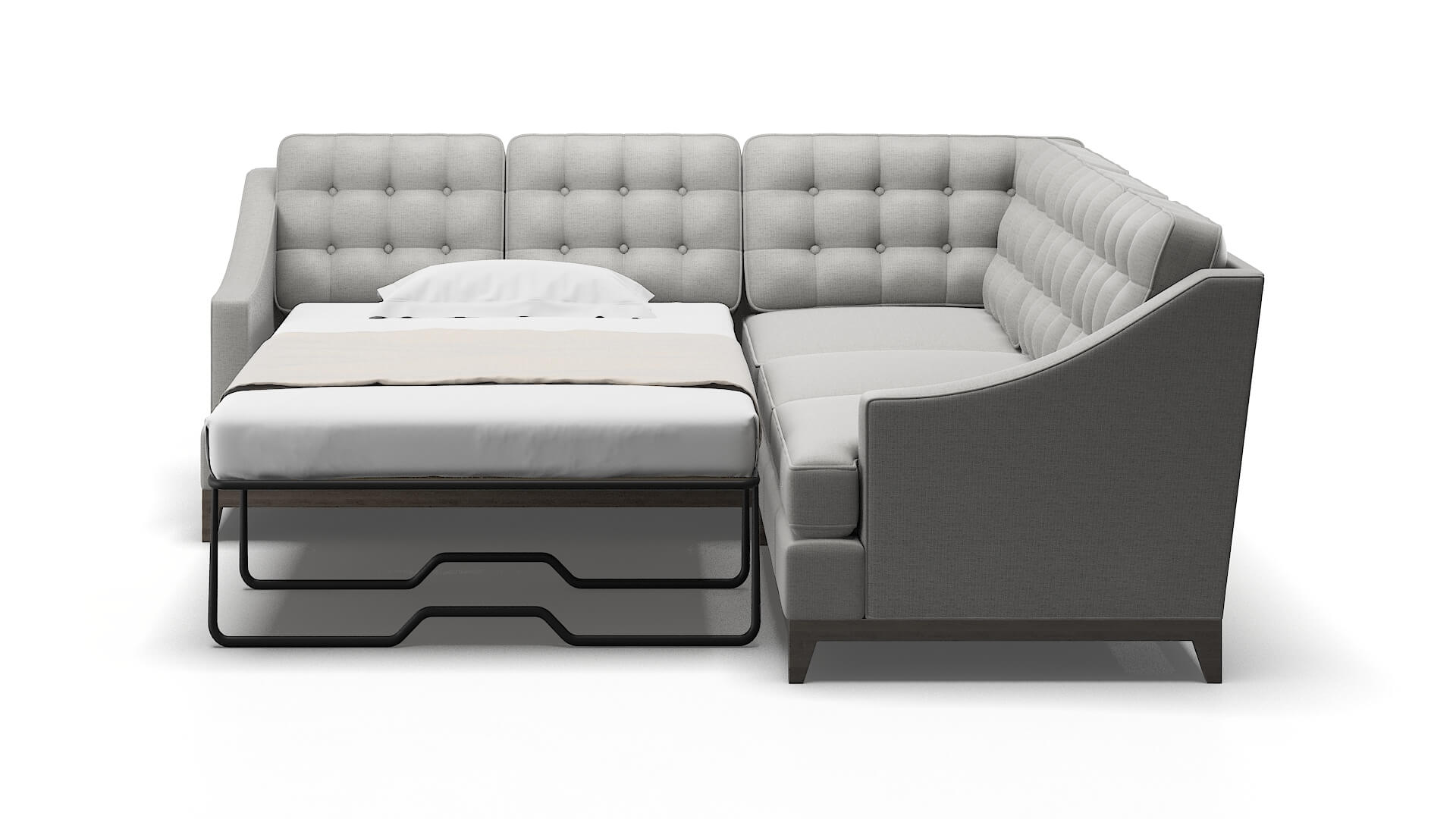 Geneva Urban_d Pepper Sectional Sleeper Espresso legs 1