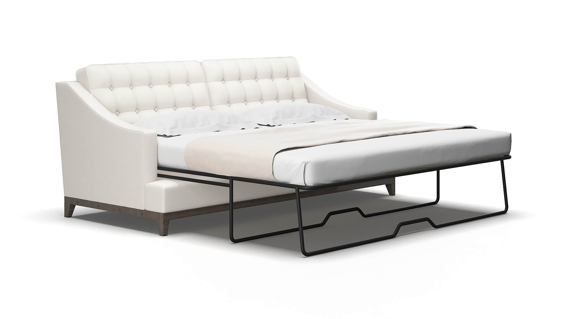 Geneva Venice eggshell Sofa sleeper Espresso Legs  2