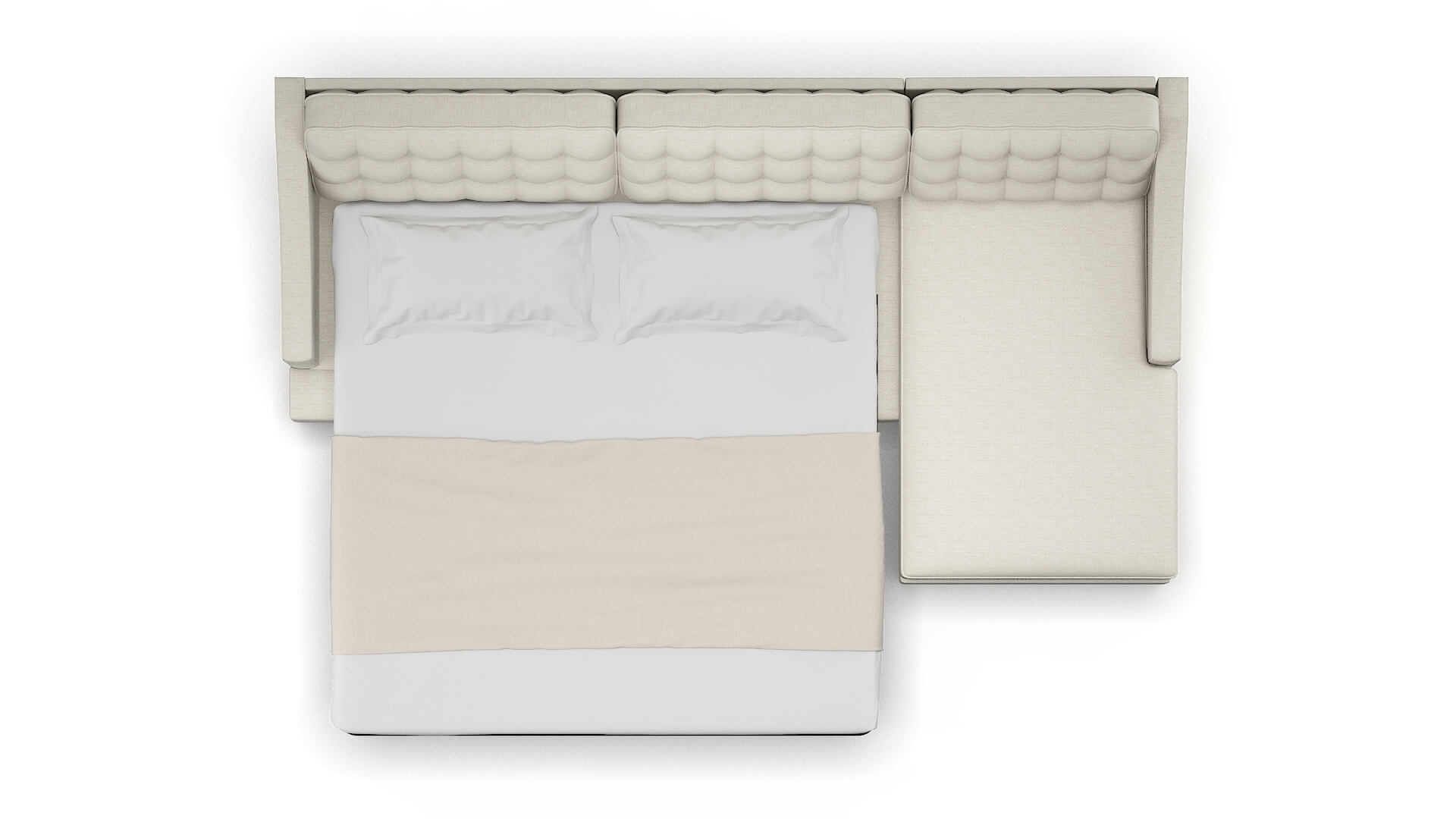 Geneva Venus Cream Panel Sleeper Espresso legs 3