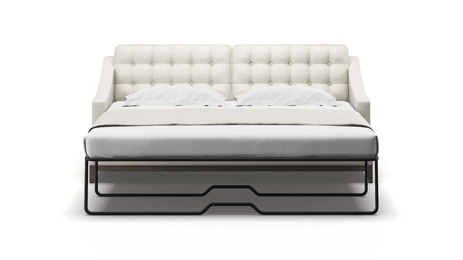 Geneva Venus Cream Sofa Sleeper Espresso legs 1