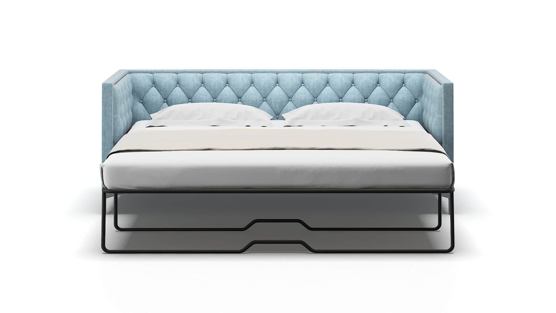 Gosford Atlas Turquoise Sofa Sleeper Espresso legs 1