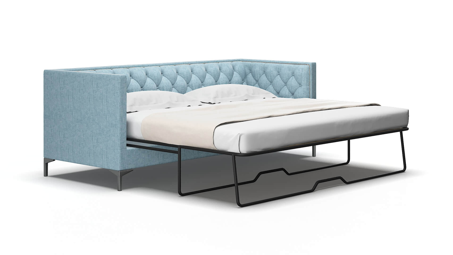 Gosford Atlas Turquoise Sofa Sleeper Espresso legs 2