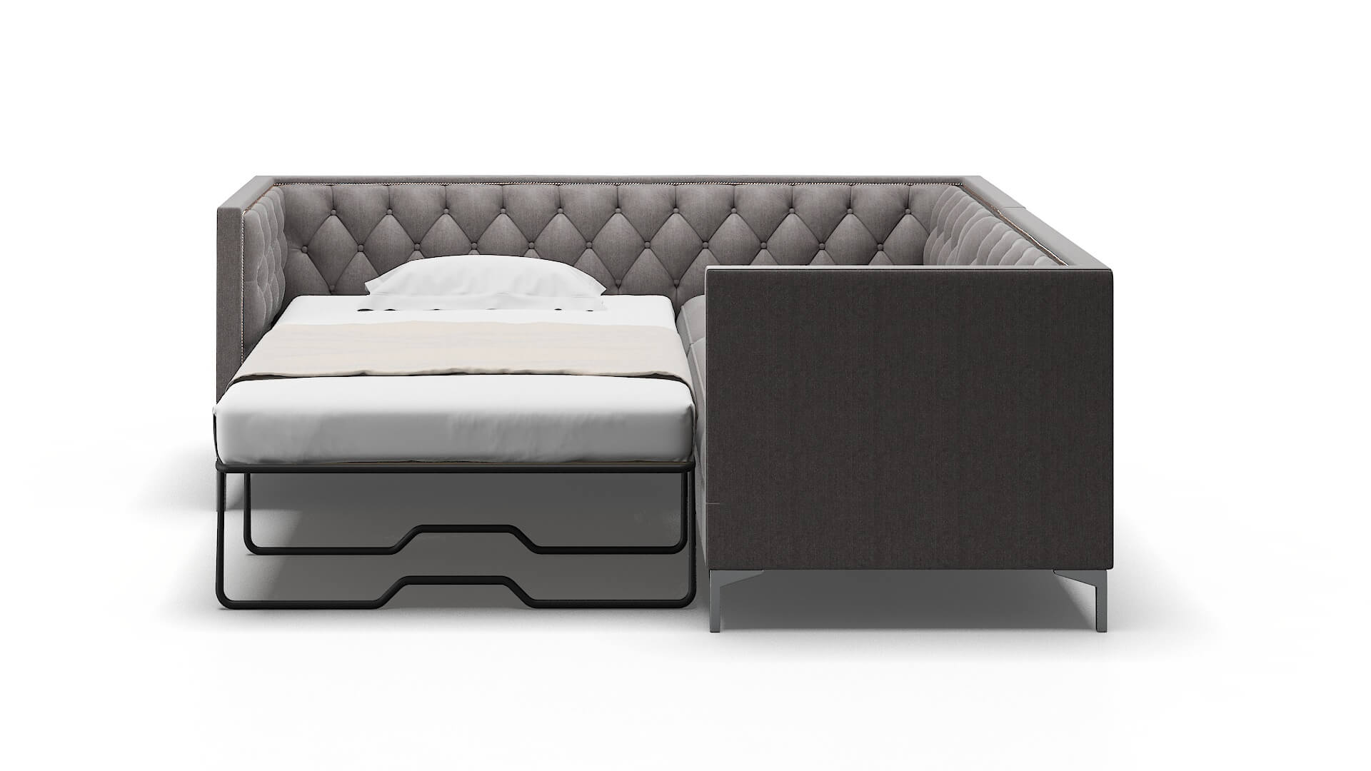 Gosford Atlas_plz Silver Sectional Sleeper Espresso legs 1