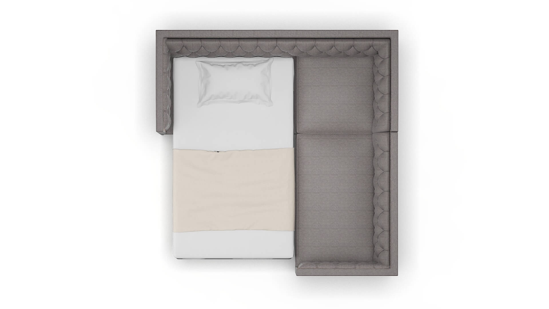 Gosford Atlas_plz Silver Sectional Sleeper Espresso legs 3