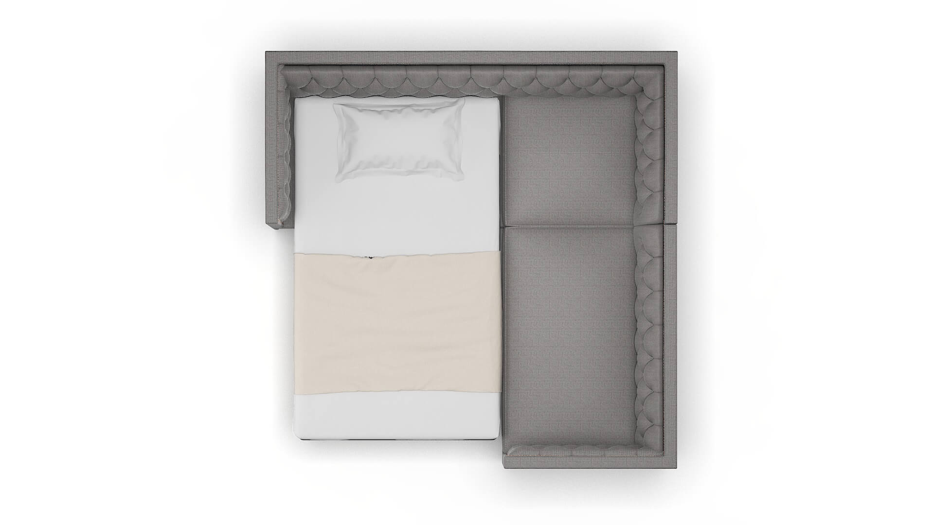 Gosford Avenger Zinc Sectional Sleeper Espresso legs 3