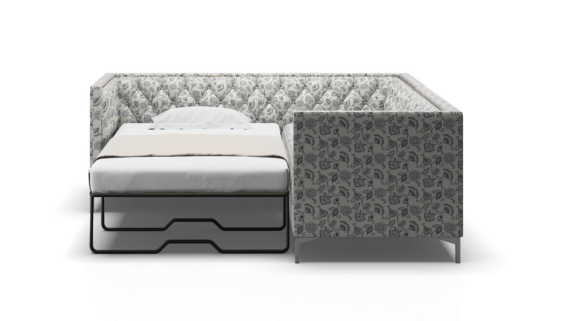 Gosford Avignon Sky Sectional Sleeper Espresso legs 1