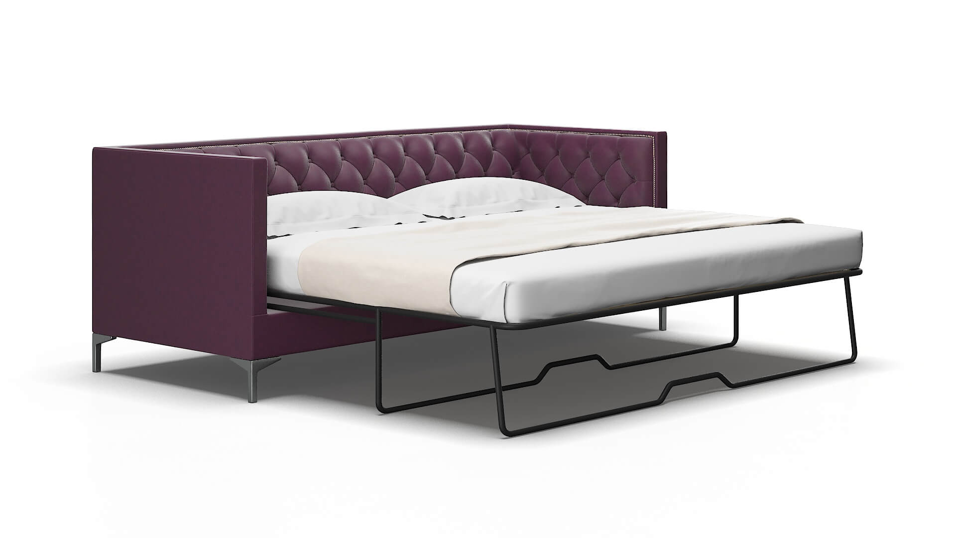 Gosford Bella Aubergine Sofa Sleeper Espresso Legs 2