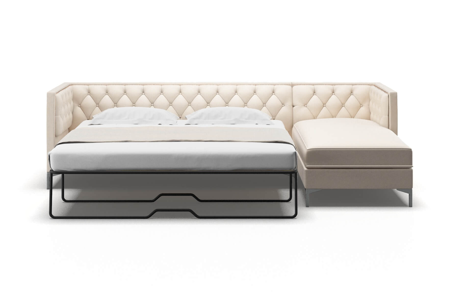 Gosford Bella Buckwheat Panel Sleeper Espresso legs 1