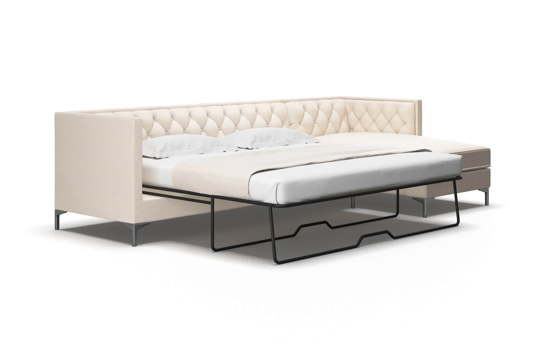 Gosford Bella Buckwheat Panel Sleeper Espresso legs 2