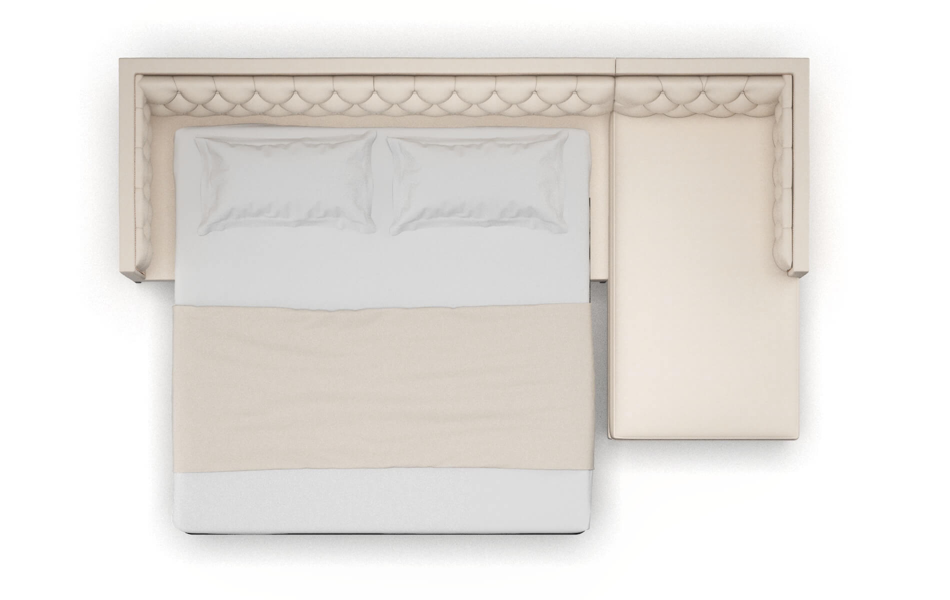 Gosford Bella Buckwheat Panel Sleeper Espresso legs 3