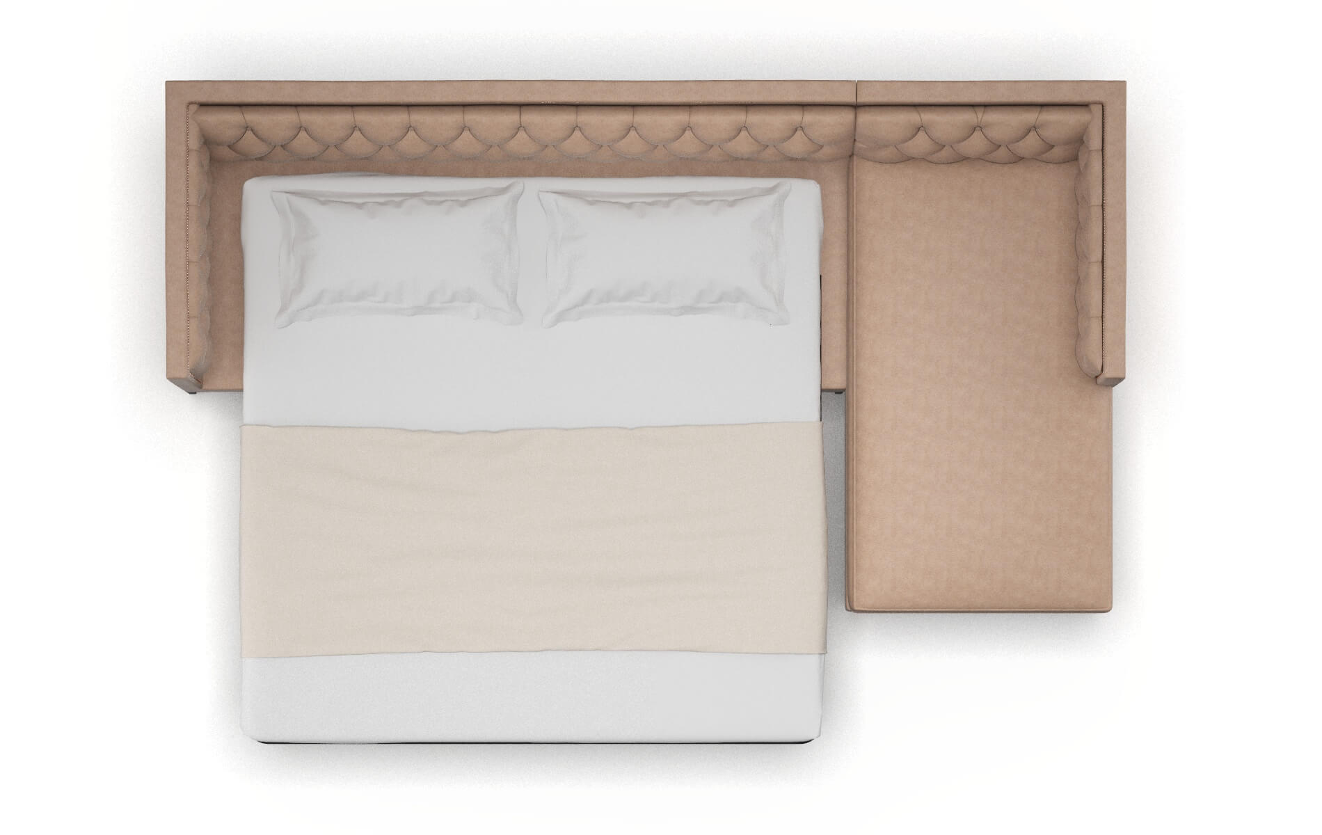 Gosford Bella Cocoa Panel Sleeper Espresso legs 3