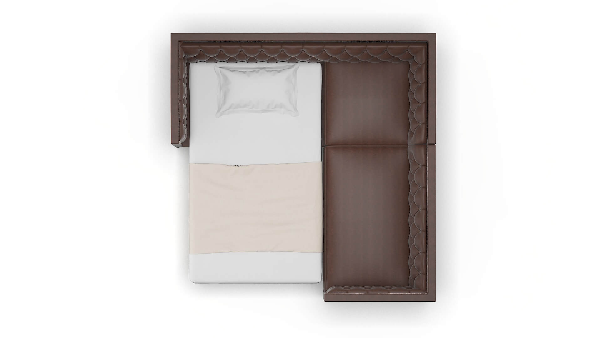 Gosford Bella Espresso Sectional Sleeper Espresso legs 3