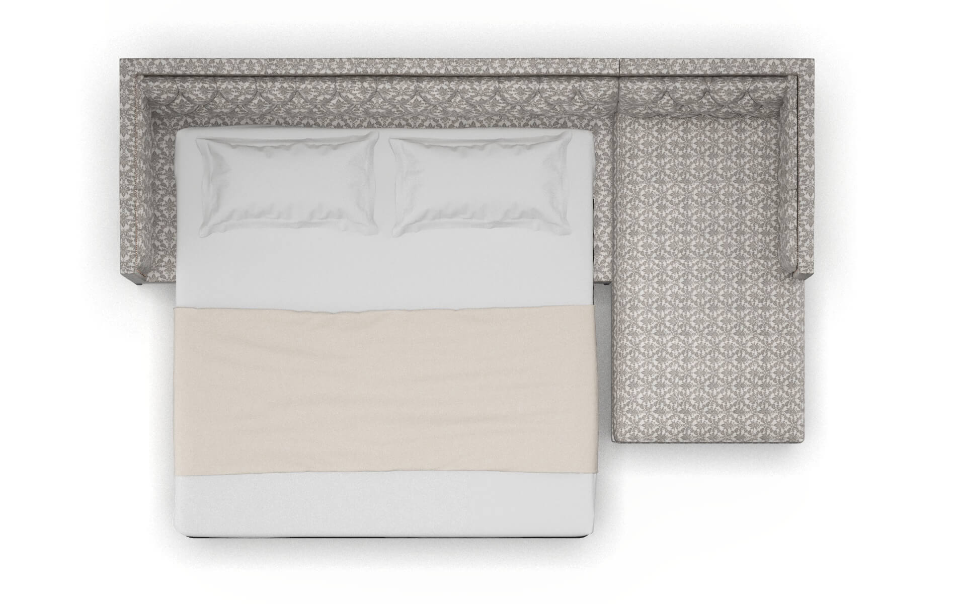 Gosford Bergamo Dove Panel Sleeper Espresso legs 3