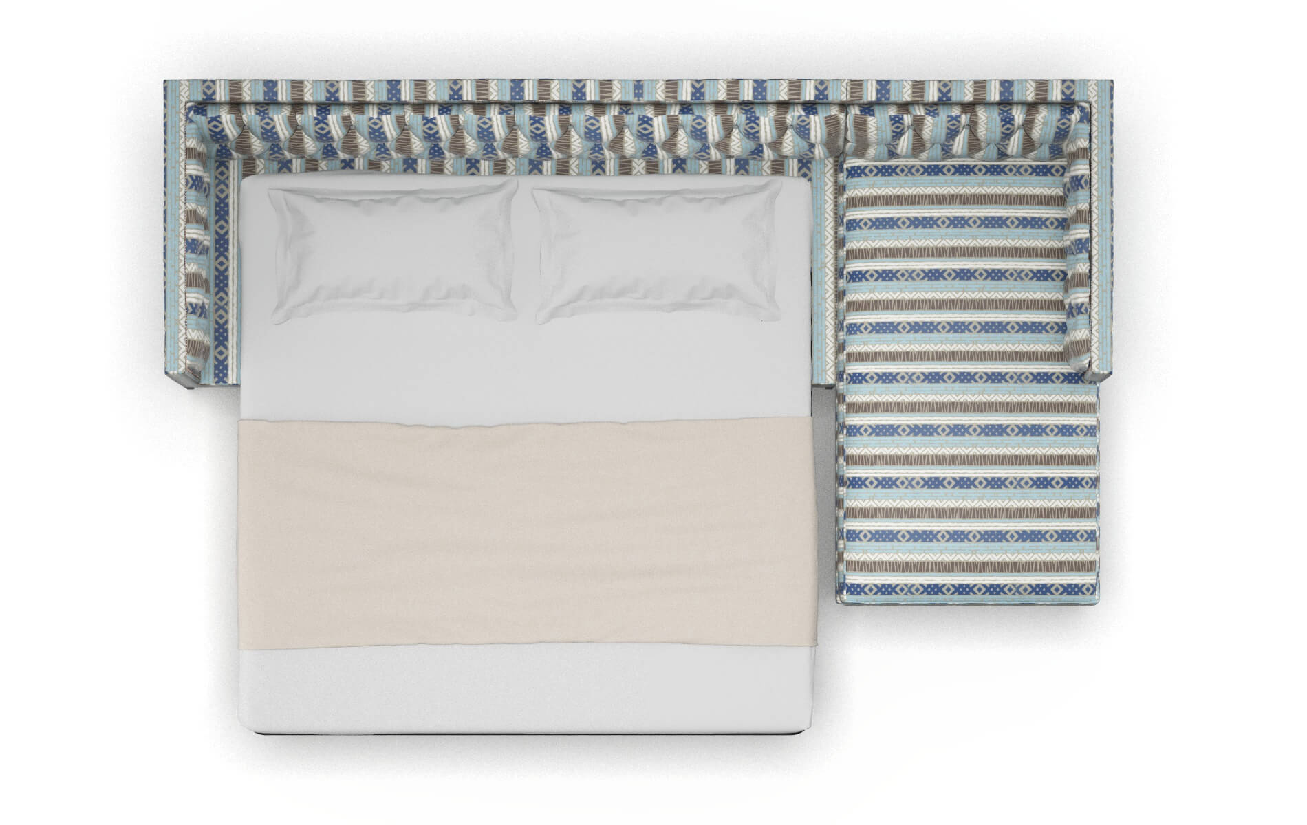 Gosford Bodhi Indigo Panel Sleeper Espresso legs 3