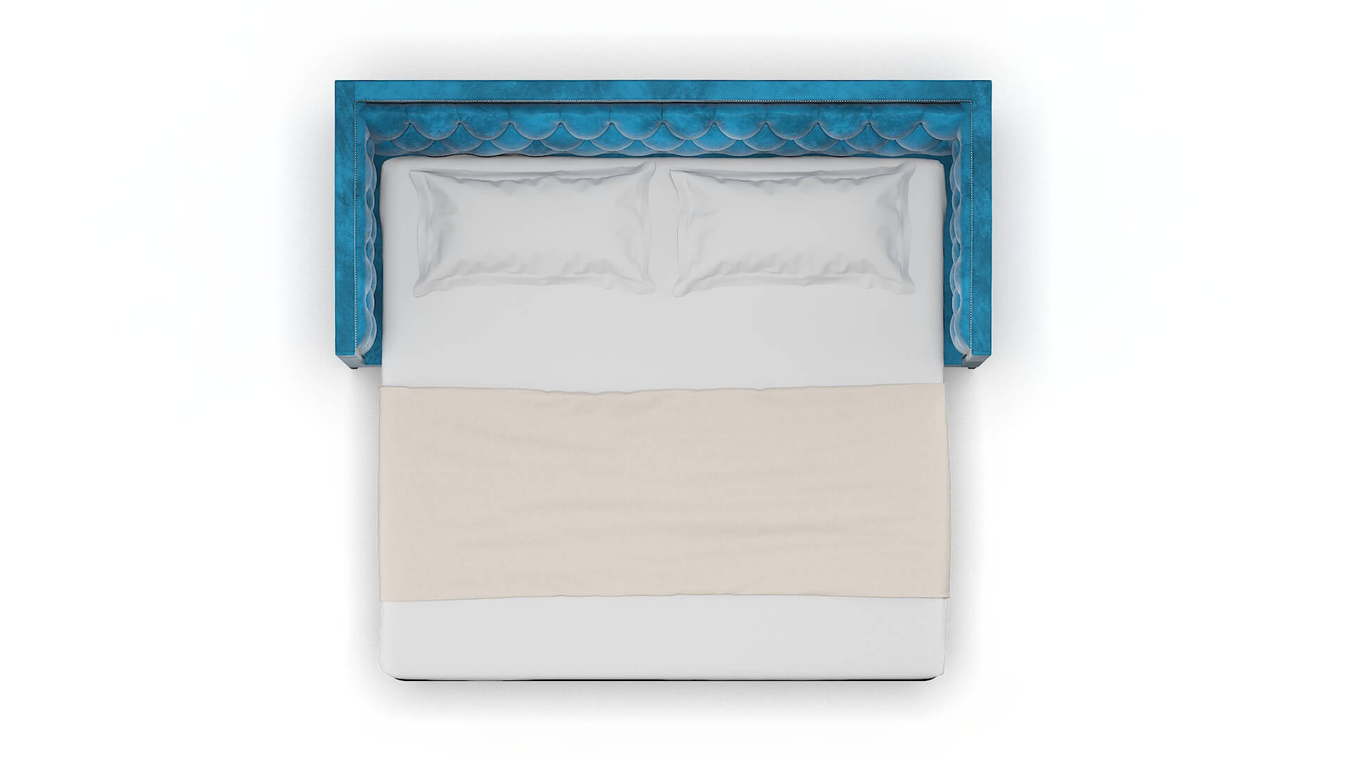 Gosford Buzz Teal Sofa Sleeper Espresso legs 3