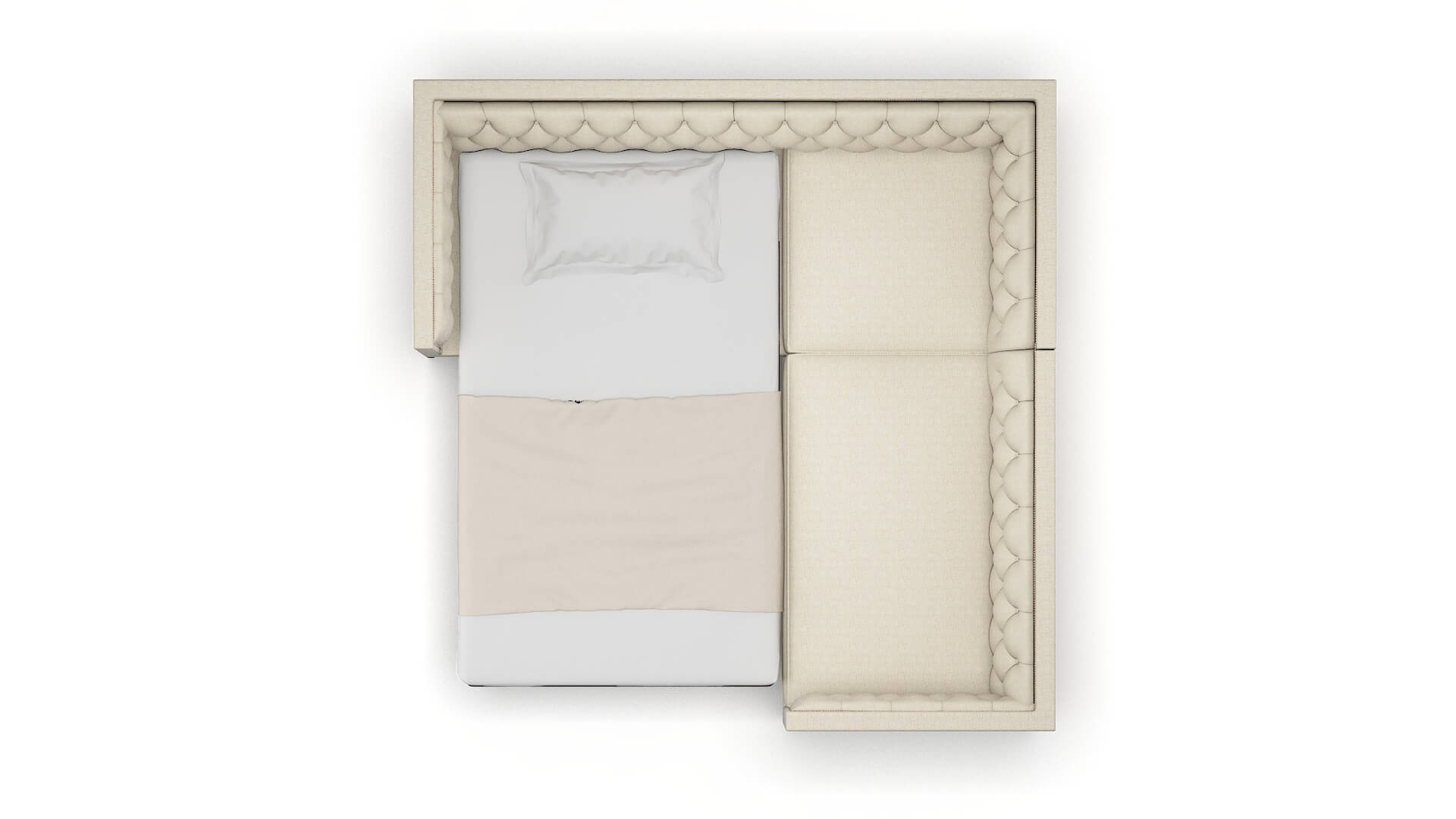 Gosford Catalina Wheat Sectional Sleeper Espresso legs 3