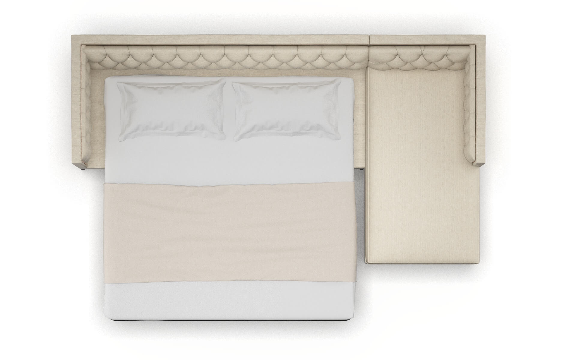 Gosford Chance Sand Panel Sleeper Espresso legs 3