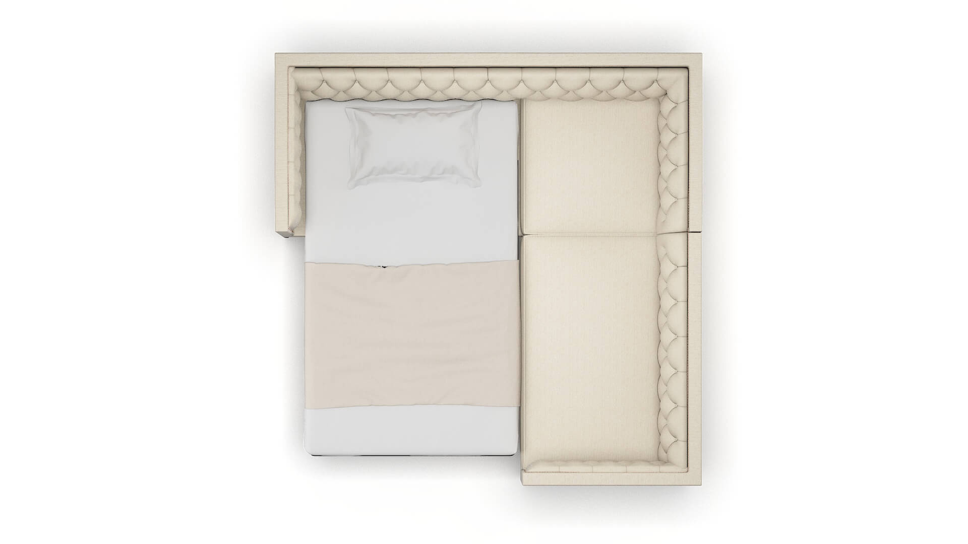 Gosford Chance Sand Sectional Sleeper Espresso legs 3