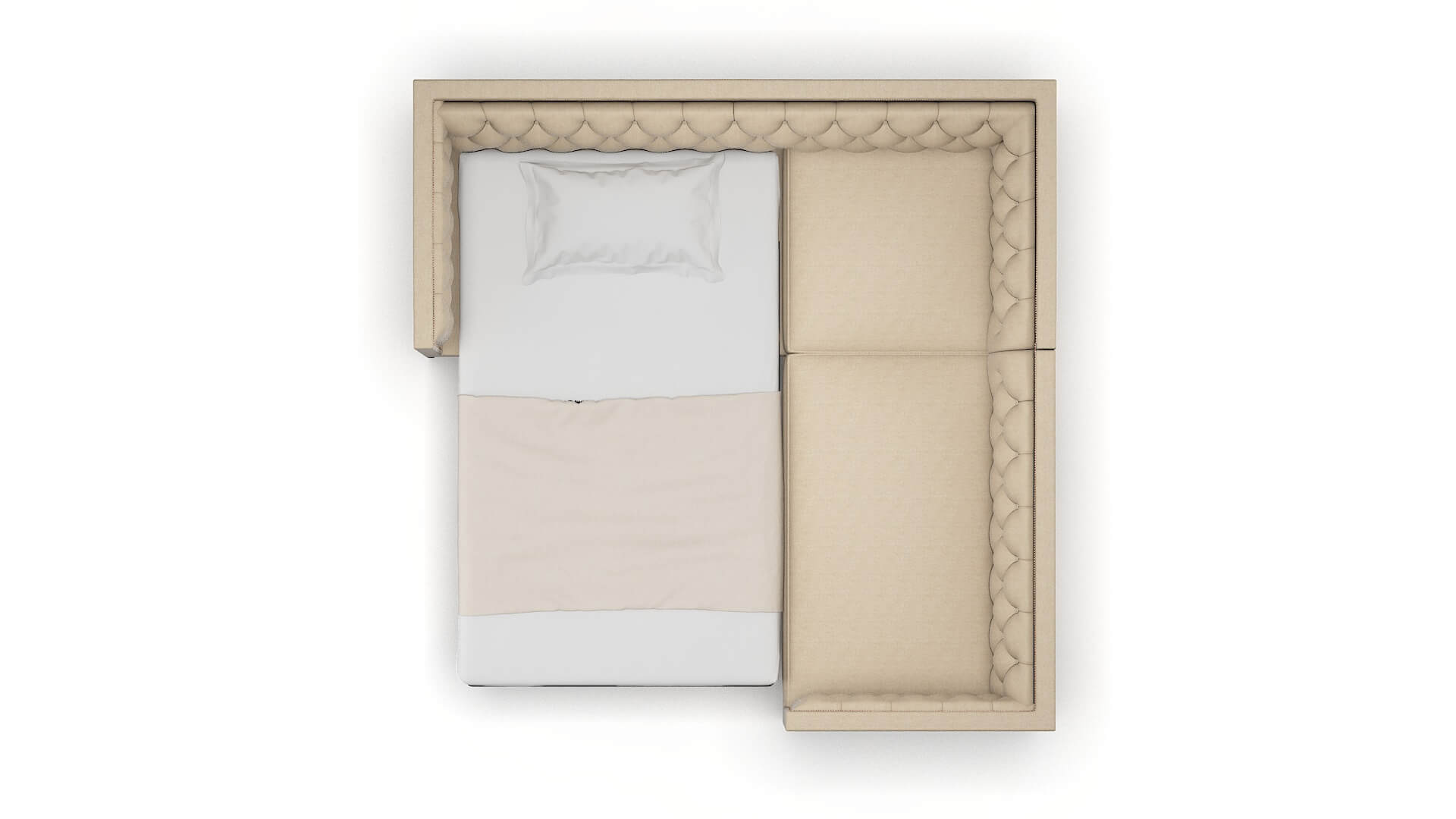 Gosford Cosmo Fawn Sectional Sleeper Espresso legs 3