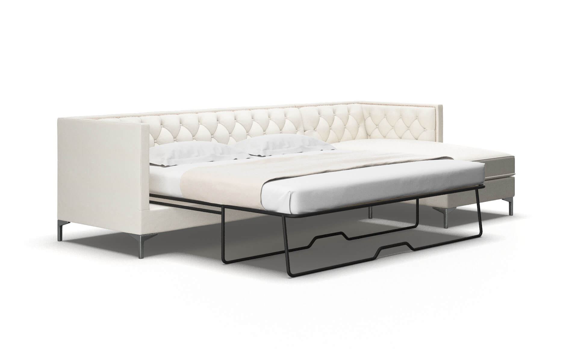 Gosford Cosmo Ivory Panel Sleeper Espresso legs 2