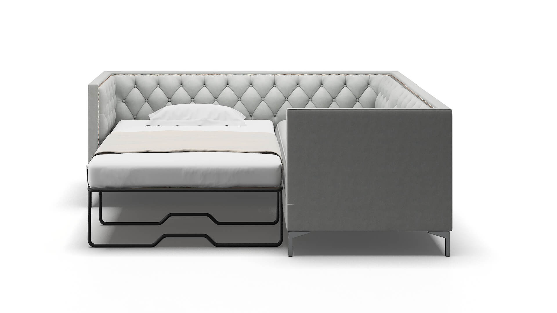 Gosford Dawson Platinum Sectional Sleeper Espresso legs 1