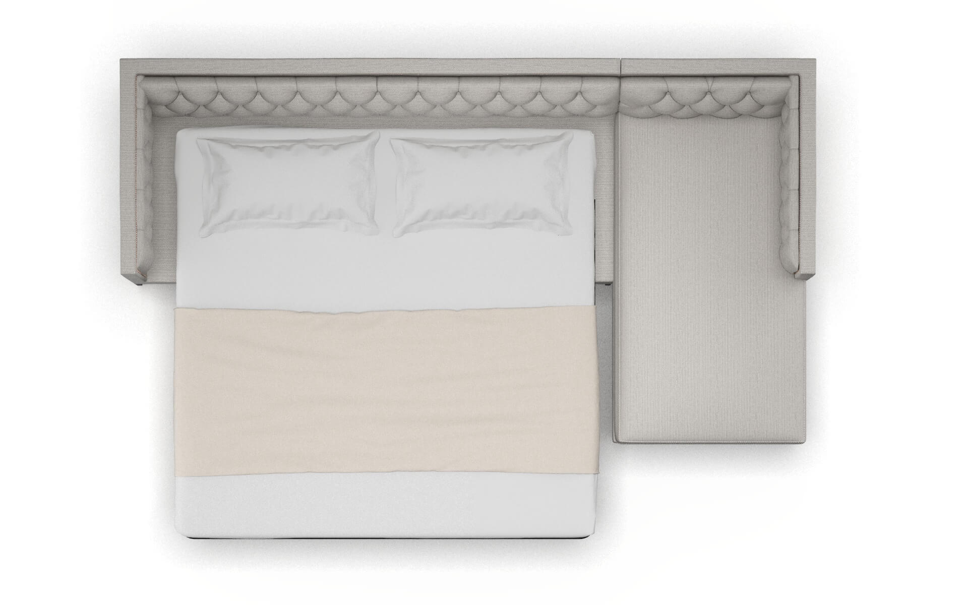 Gosford Derby Grey Panel Sleeper Espresso legs 3