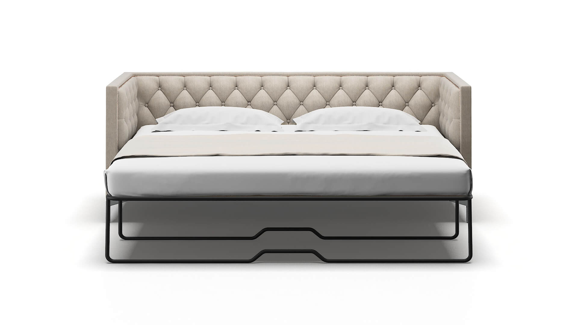 Gosford Derby Linen Sofa Sleeper Espresso legs 1