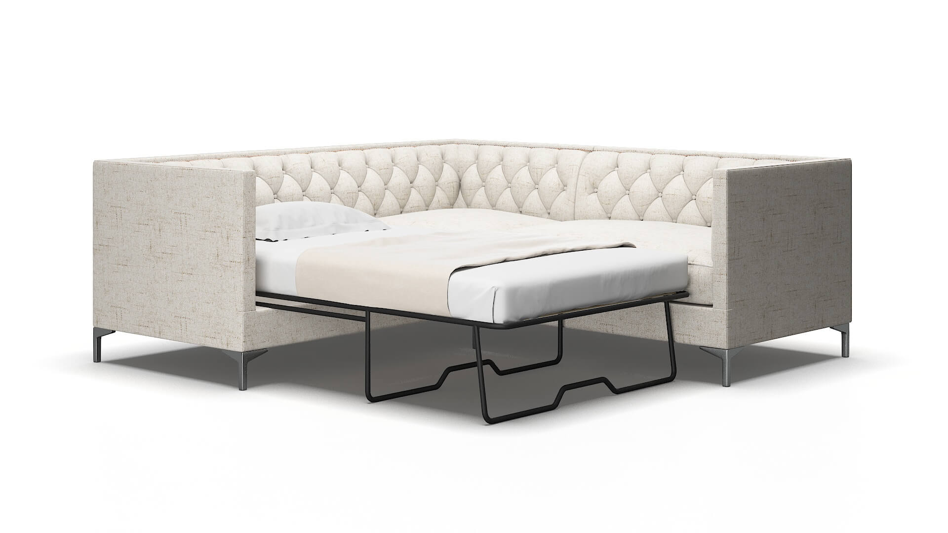 Gosford Derby Taupe Sectional Sleeper Espresso legs 2