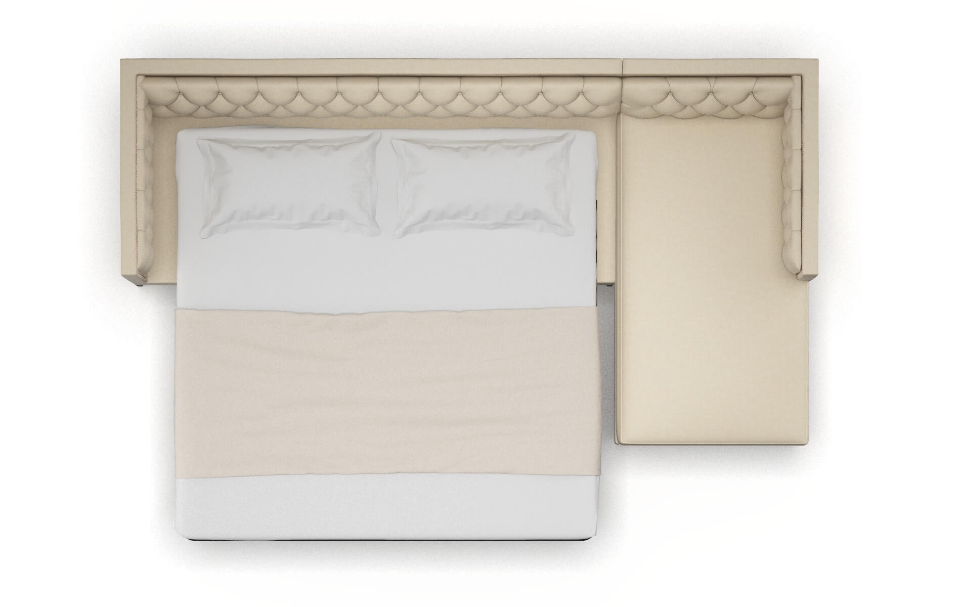 Gosford Dream_d Almond Panel Sleeper Espresso legs 3