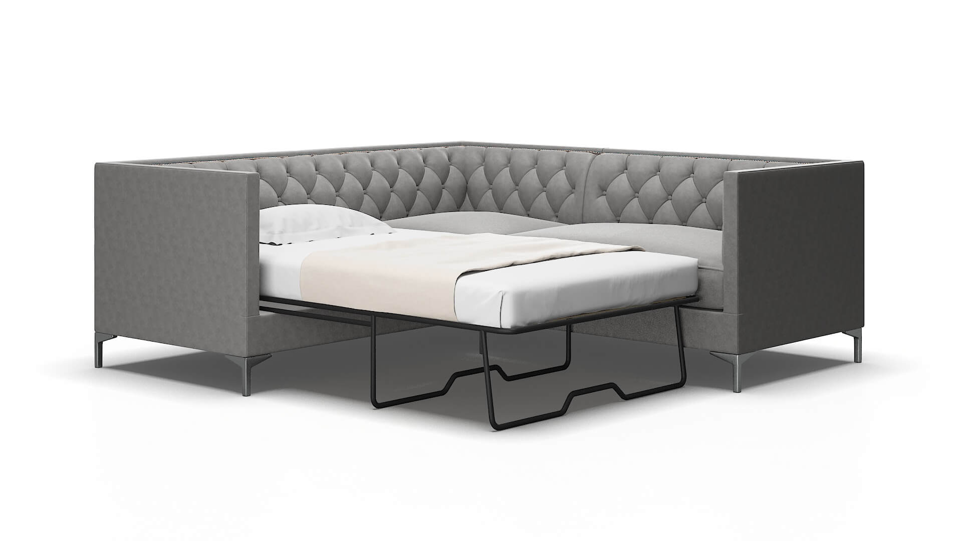 Gosford Dream_d Charcoal Sectional Sleeper Espresso legs 2